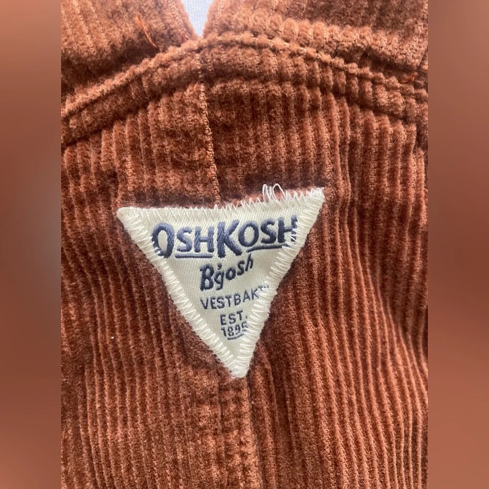 OshKosh B’gosh Rust Brown Corduroy Overalls Girl’s‎ Dress Size 10